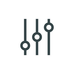 Filter control, Settings icon. Eps, vector illustration for websites and mobile minimalistic flat design.