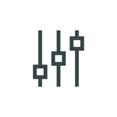 Obraz premium Filter control, Settings icon. Eps, vector illustration for websites and mobile minimalistic flat design.