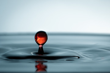 water drop splash in water