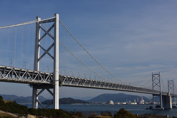 日本の巨大な瀬戸大橋
