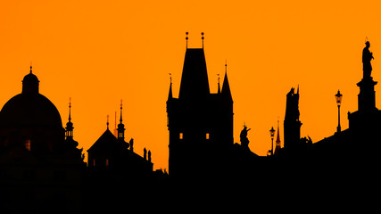 Fototapeta premium Prague Silhouettes