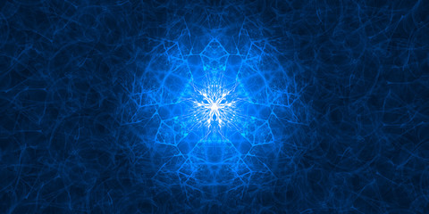 Glowing blue pattern