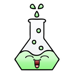 gradient shaded cartoon science beaker