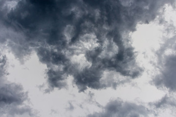 original dark clouds before heavy rain. background of sky and storm.