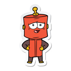Obraz premium sticker of a cartoon robot