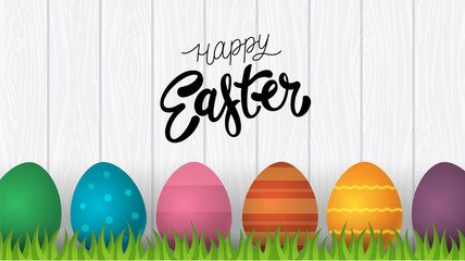 Happy Easter trendy background. Vector illustration.