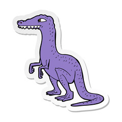 sticker of a cartoon dinosaur