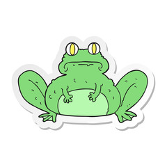 sticker of a cartoon frog