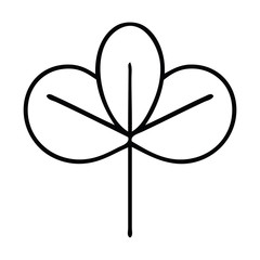 line drawing cartoon autumn leaf