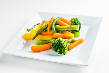 plate of organic vegetables