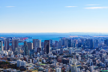 Fototapeta premium [Tokio] Panoramiczny widok w kierunku Shinagawa (nr 0152)