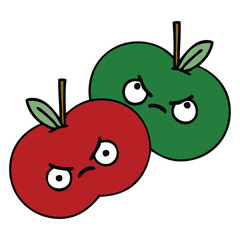 cute cartoon juicy apple