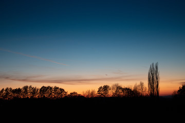 orange und teal in der Abendstimmung