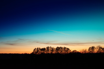 orange und teal in der Abendstimmung