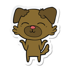 Fototapeta premium sticker of a cartoon dog