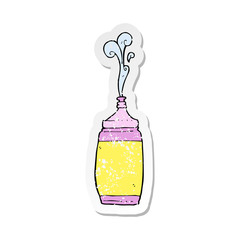 retro distressed sticker of a cartoon water bottle