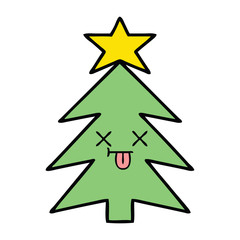 cute cartoon christmas tree