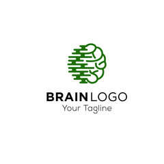 Brain Logo Design Vector Template