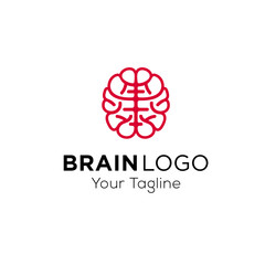 Brain Logo Design Vector Template