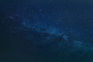 milky way with millions of stars in the sky, background, toned