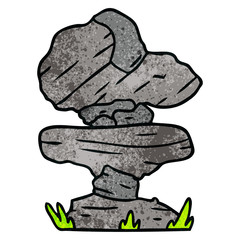 textured cartoon doodle of grey stone boulders