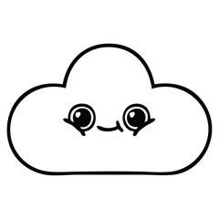 line drawing cartoon cloud