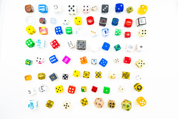 Isolated dice collection