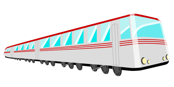 Isolated cartoon train image. Public transport. Vector illustration design