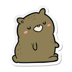 sticker of a cartoon bear