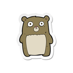 sticker of a cartoon funny teddy bear