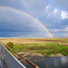 Rainbow, view from the roof of the building.