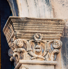Ornate pillar in Dubrovnik 