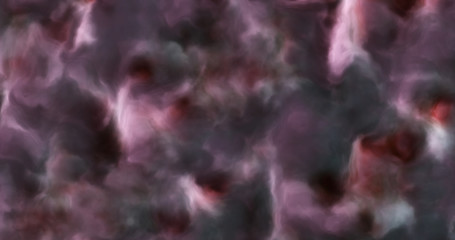 Stormy pink and violet clouds in a nebula in space, slowly moving, forming and dissolving,