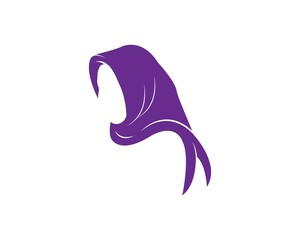 hijab logo vector,culture of woman muslim fashion
