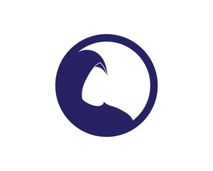 hijab logo vector,culture of woman muslim fashion