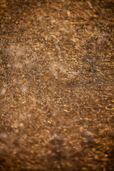 Splashes of water and bokeh of Water on a Sunset Background.