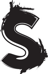 Grunge Font Letter S