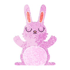 quirky retro illustration style cartoon rabbit