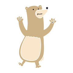 quirky hand drawn cartoon bear