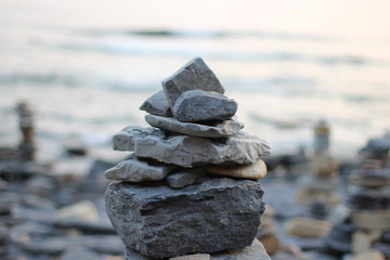  stones on the beach