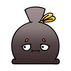 gradient shaded cartoon sack