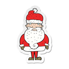 sticker of a cartoon santa claus