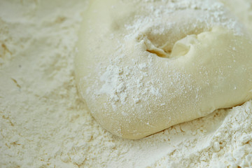 closeup of dough
