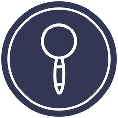 magnifying glass circular icon