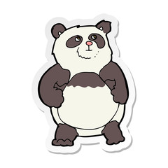 sticker of a cartoon panda