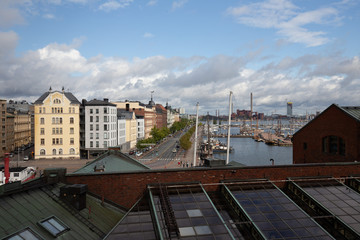 Fototapeta na wymiar rooftop view over Helsinki
