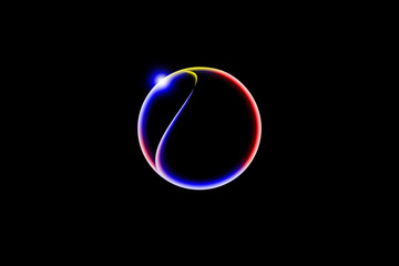 circle icon, abstract background, motion blur on color background, light blur background abstract