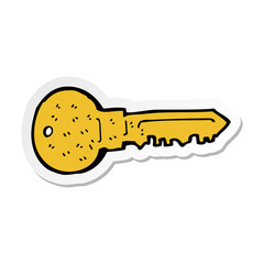 sticker of a cartoon key