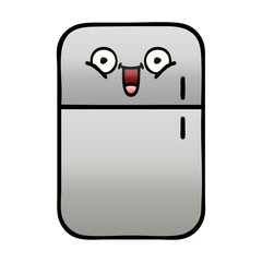 gradient shaded cartoon fridge freezer