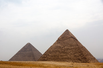Fototapeta na wymiar Great pyramids in Giza